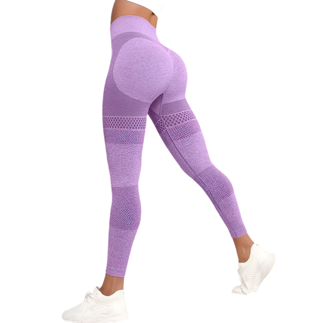 BASIC - HIGH WAISTED LEGGINGS WITH PUSH-UP EFFECT WITHOUT SEAMS