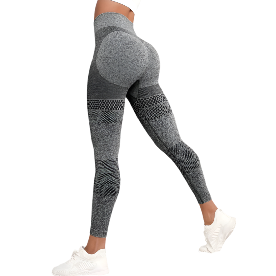 BASIC - HIGH WAISTED LEGGINGS WITH PUSH-UP EFFECT WITHOUT SEAMS