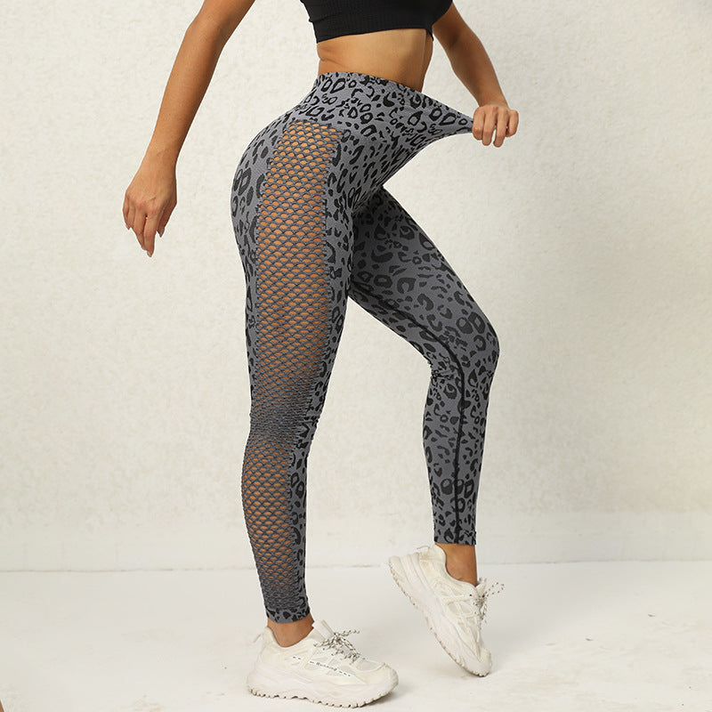 Grid Special - Leggings a vita alta con trama trasparente a lato - UniX4U