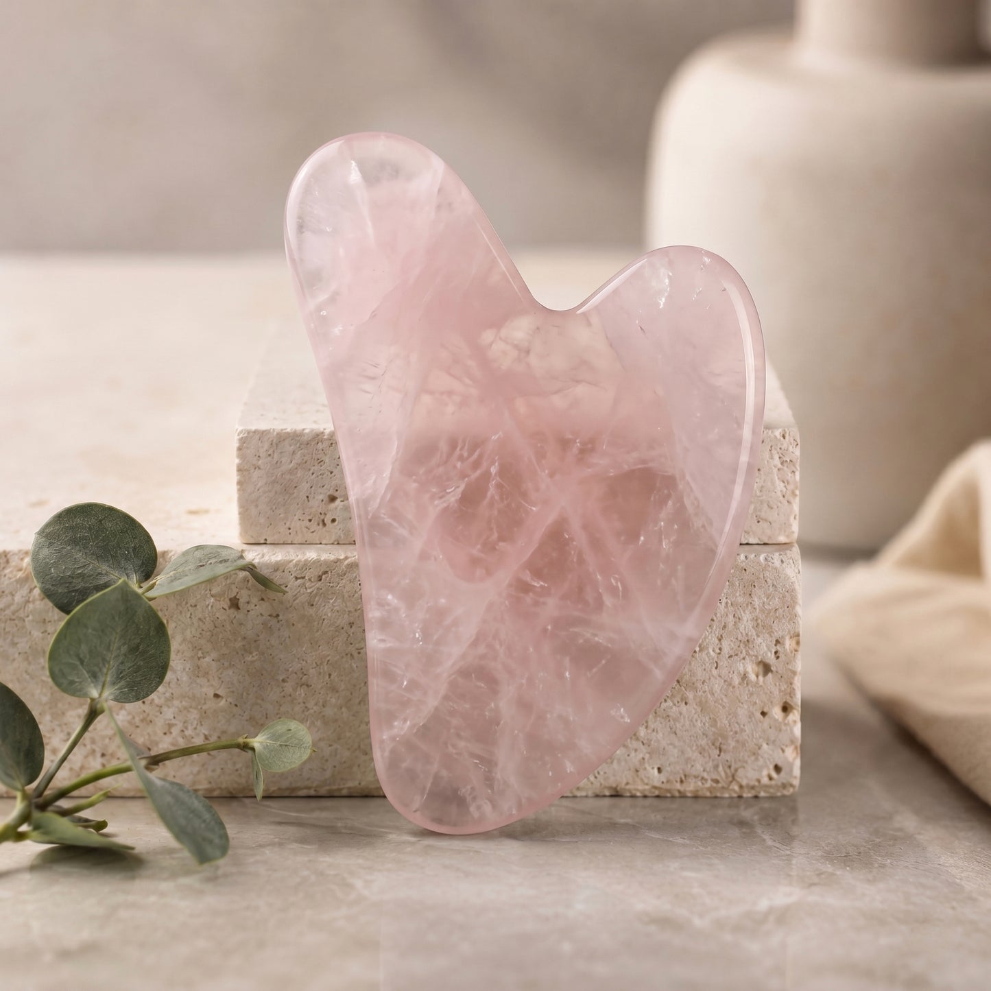 Rose quartz scraping facial massage stick rose quartz jade roller massager rose quartz facial massage guasha
