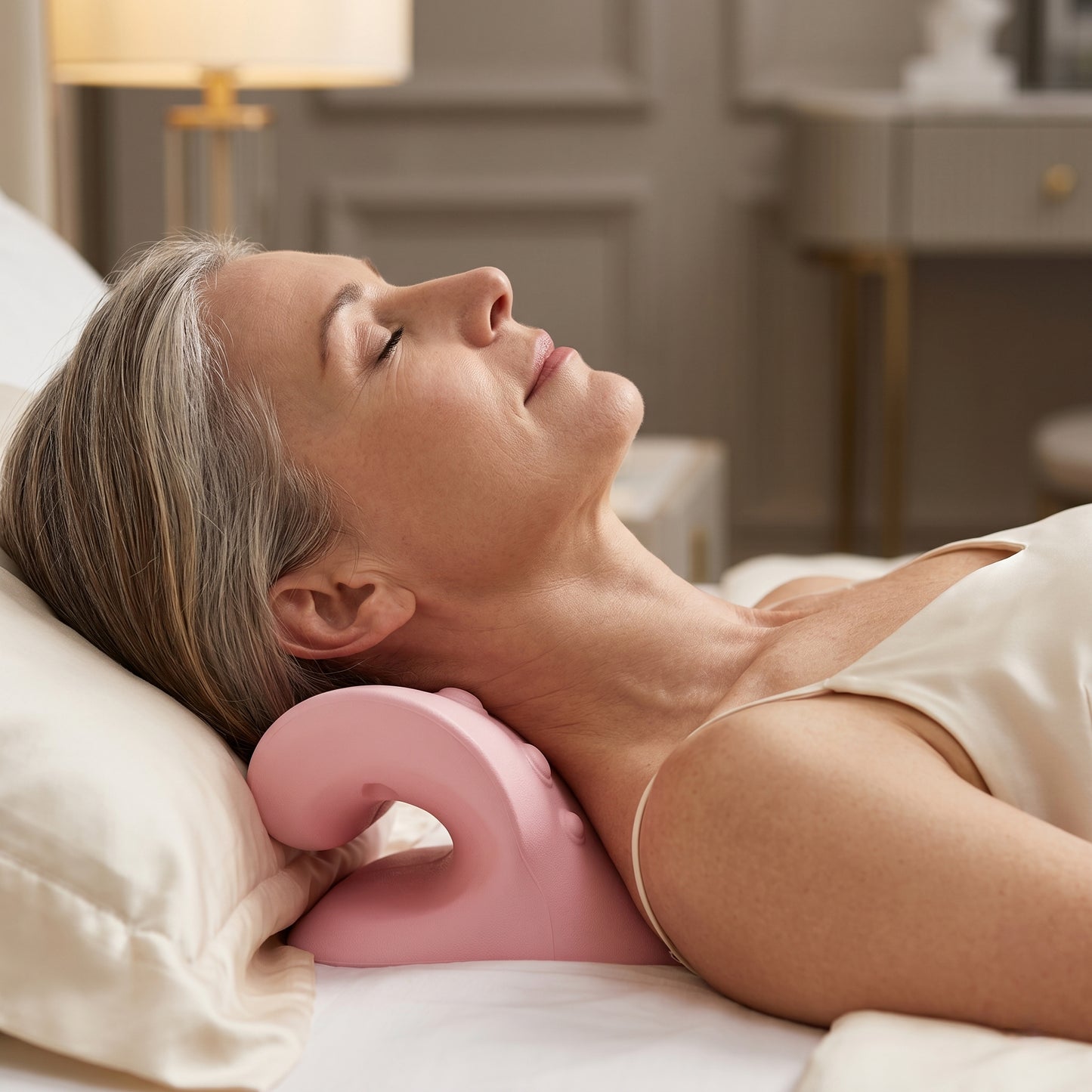 Oreiller de Traction Cervicale en "C" – Massage par Acupression