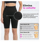 Short anti-cellulite à compression 3D Pink Rose, taille haute, porté de face