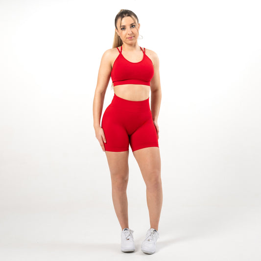 ENSEMBLE AVEC SHORTS ET HAUT DE SPORT CROISÉ DANS LE DOS - PURE BASIC