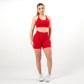 ENSEMBLE AVEC SHORTS ET HAUT DE SPORT CROISÉ DANS LE DOS - PURE BASIC