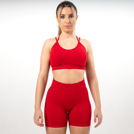 SET WITH SHORTS AND CROSS-BACK SPORTS TOP - PURE BASIC