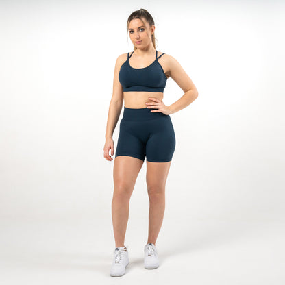 ENSEMBLE AVEC SHORTS ET HAUT DE SPORT CROISÉ DANS LE DOS - PURE BASIC