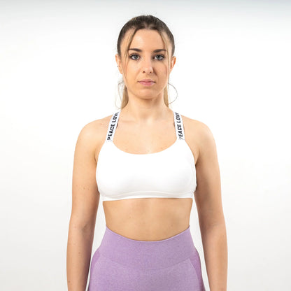 CROSSED RIBBON SPORTS TANK TOP - LOVE