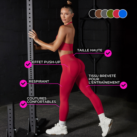 Pure Basic - Leggings push up con colori intensi sportivi