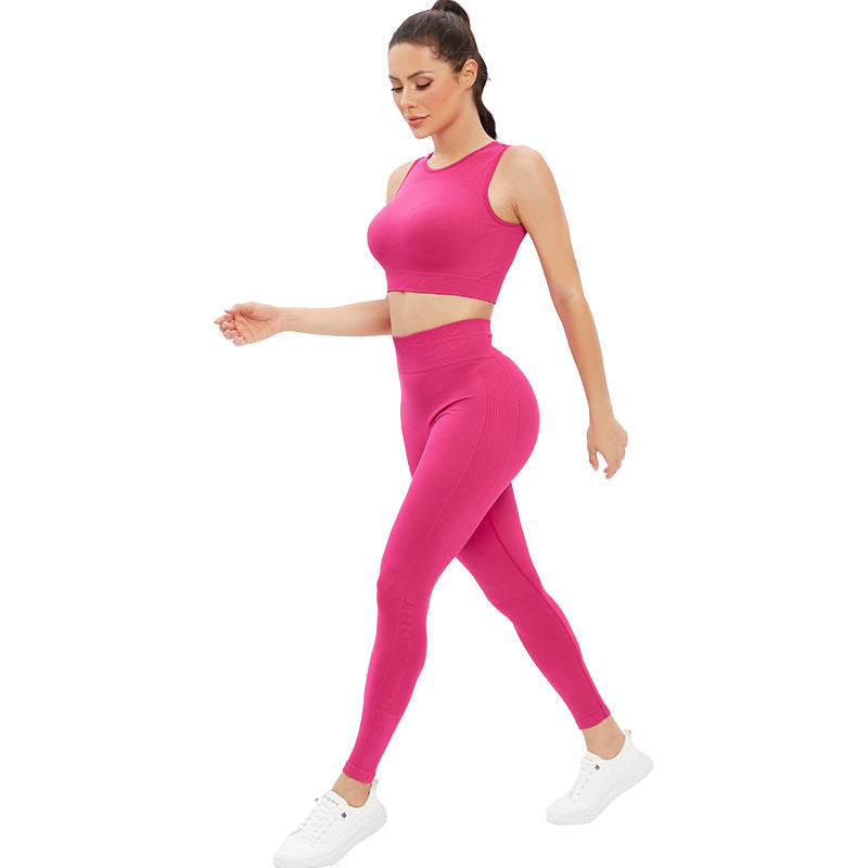 Sport - Set completo con leggings e top con apertura sulla schiena - UniX4U