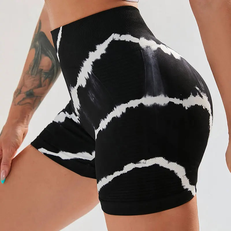 Black and White - Shorts neri con fantasia a strisce - UniX4U