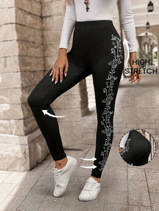 Leggings con grafica floreale - Emery Rose