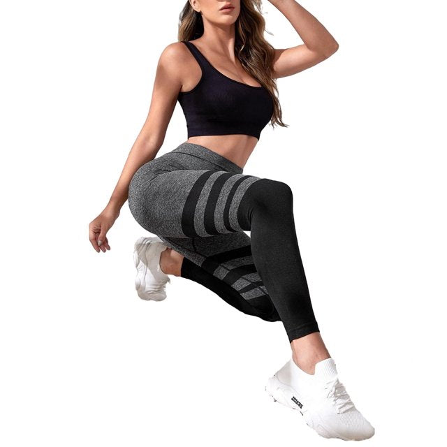 Stripe - Leggings sportivi con effetto pesca - UniX4U