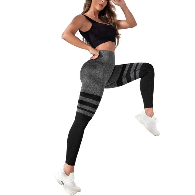 Stripe - Leggings sportivi con effetto pesca - UniX4U