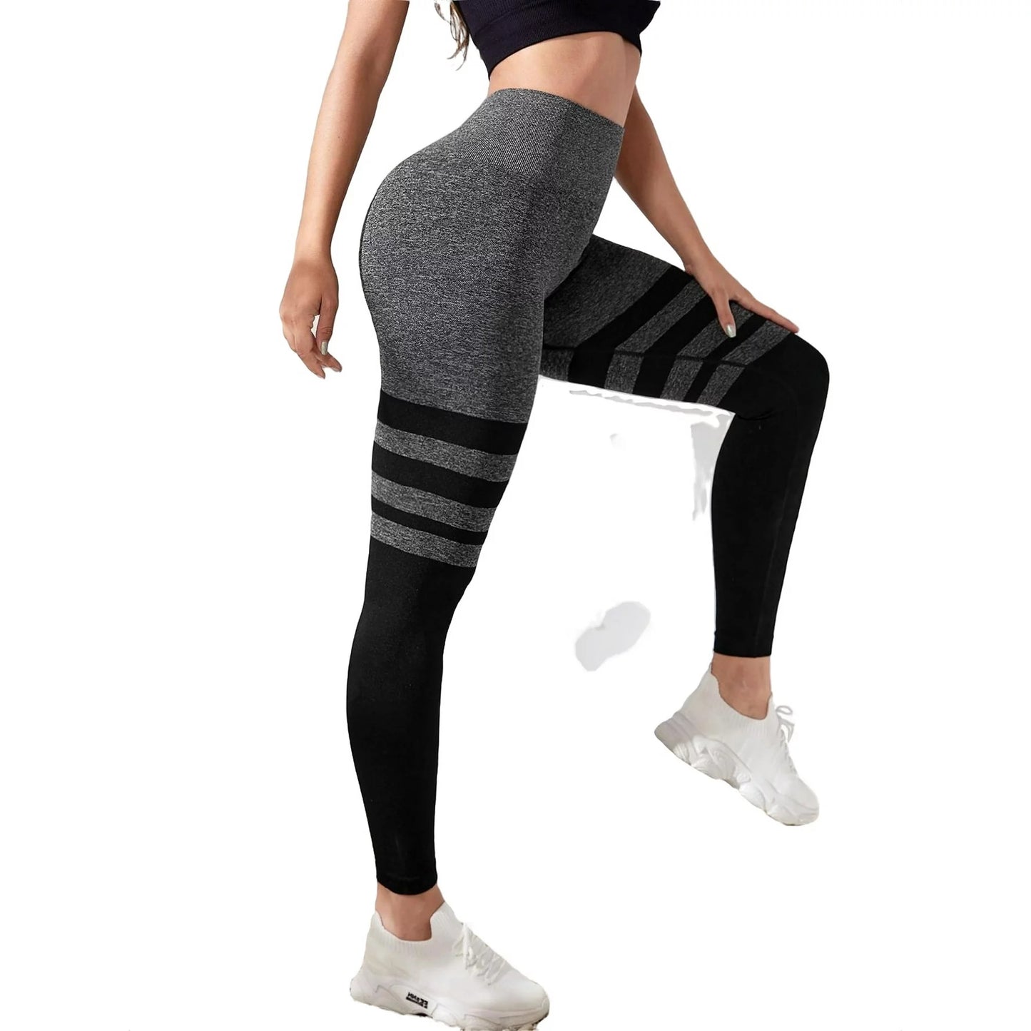 Stripe - Leggings sportivi con effetto pesca - UniX4U